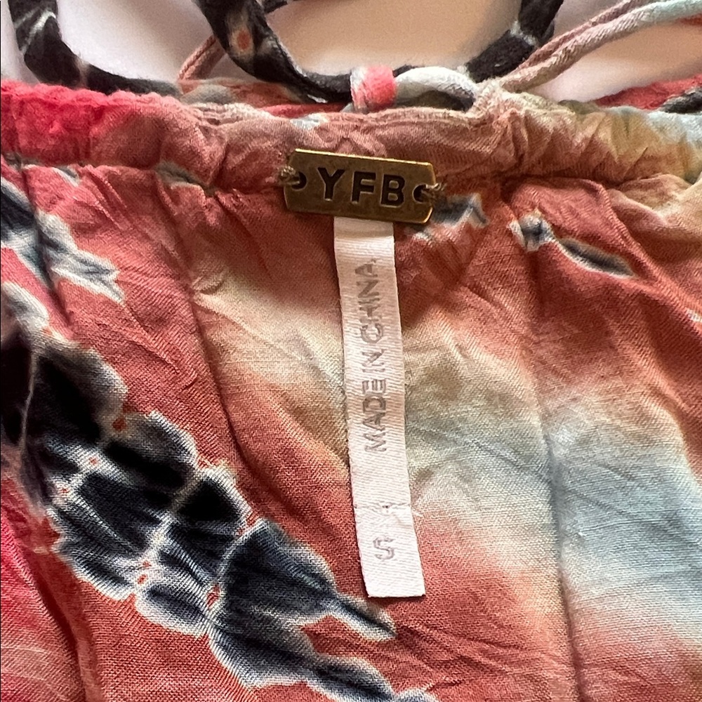 YOUNG FABULOUS & BROKE Haisey Sun Dress Tie-Dye Maxi Size S EUC Boho Festival - Picture 4 of 13